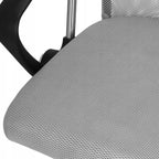 Scaun de birou ergonomic cu reglaj pe inaltime, material tip mesh si ecopiele, 58x60x117 cm, gri