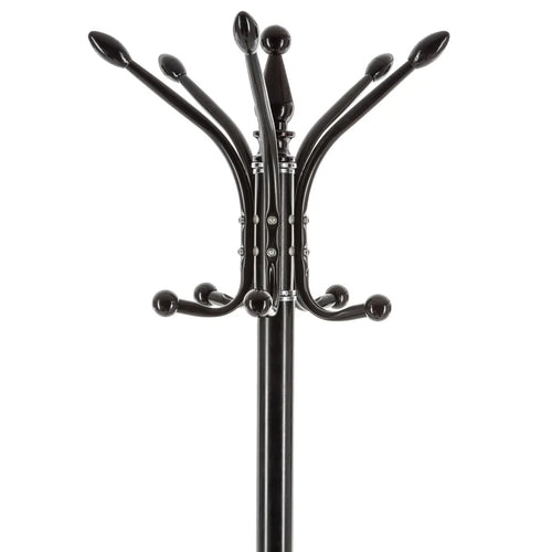 Cuier metalic 5Five cu 12 carlige si suport umbrele, otel si marmura, 182 cm, negru