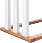 Suport prosoape 5Five Lysandre cu 3 rafturi, 55x24x82 cm, bambus alb