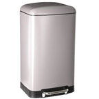 Cos gunoi cu pedala 30L 5Five Ariane, forma rotunda, otel inoxidabil si PP, 34x30,5x61 cm, taupe