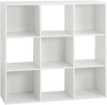 Etajera 5Five Mix n'Modul, 9 compartimente, PAL, 101x32x101 cm, alb