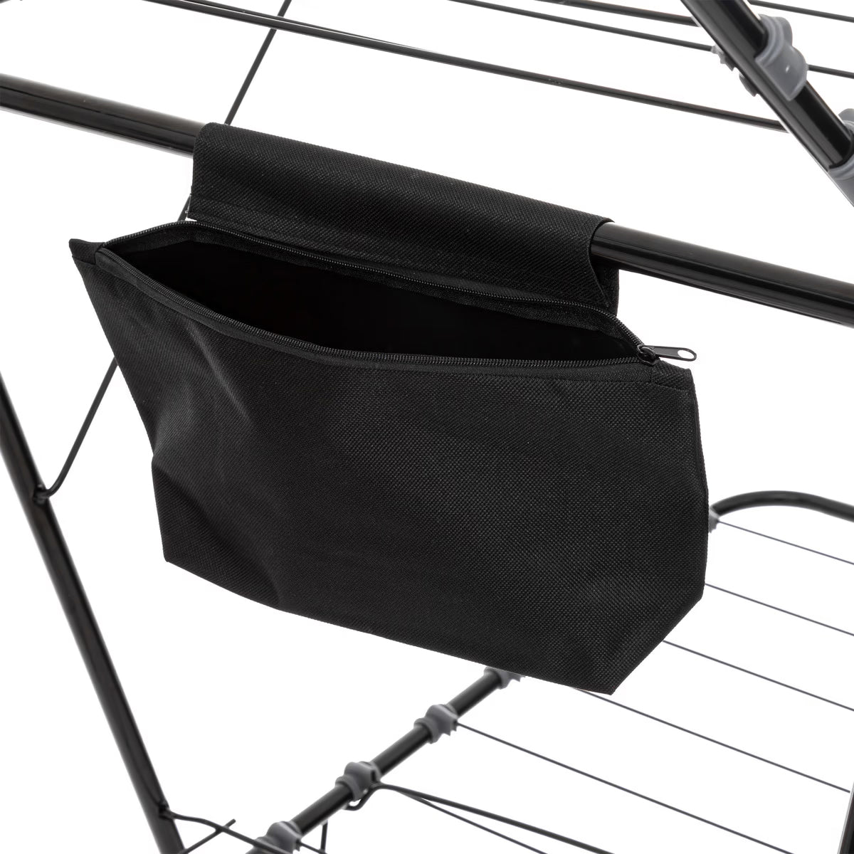 Suport rufe pliabil Atmosphera Mojave cu aripi, otel, 125x60x160 cm, gri