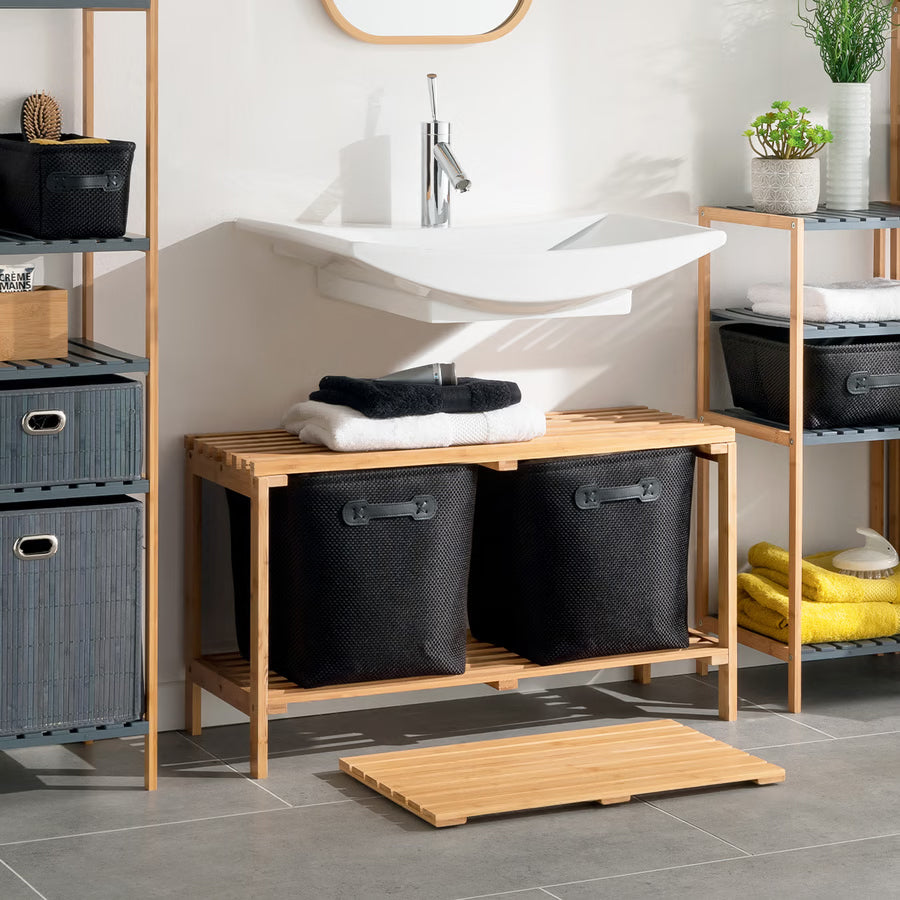 Gratar baie 5Five Bamboo din bambus natural, 53x36 cm, bej