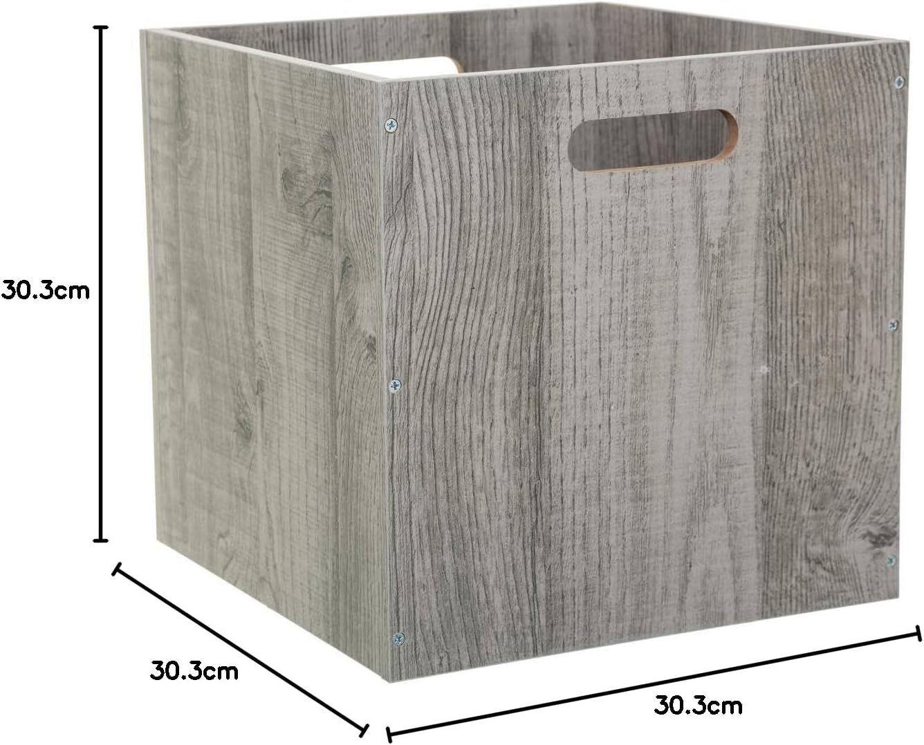 Cutie depozitare 5Five din lemn MDF, pentru raft, 30x30x30 cm, gri