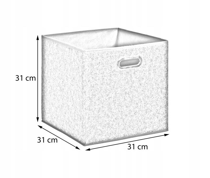 Cutie depozitare 5Five din lemn MDF, pentru raft, 30x30x30 cm, alb