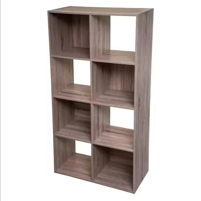 Biblioteca 5Five Mix n'Modul cu 8 compartimente, finisaj natural, 67x32x134 cm, bej