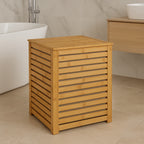 Cos rufe 5Five Sicela din lemn MDF, capacitate 65 litri, 40x40x58 cm, natur