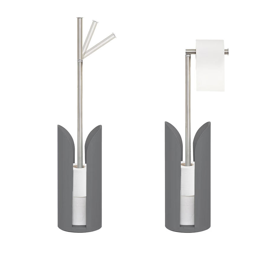 Suport hartie igienica 5Five Colors, otel, 15x60 cm, gri