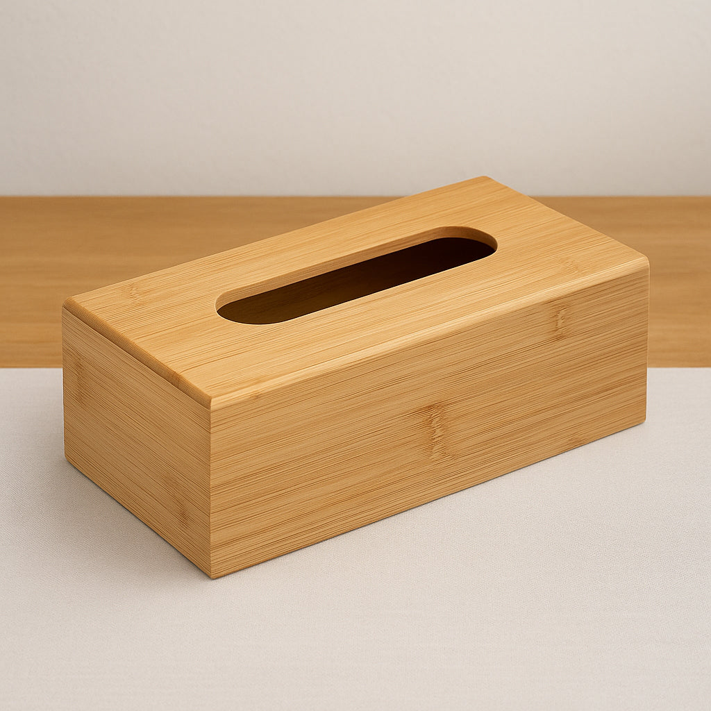 Cutie servetele 5Five cu capac detasabil, bambus, 25x13x8 cm, natur