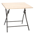 Masa pliabila 5Five patrata pentru 4 persoane, MDF si otel, 80x80x75 cm, bej