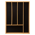 Organizator sertar tacamuri 5Five Blackbamboo, bambus, 25x34x5 cm, natur