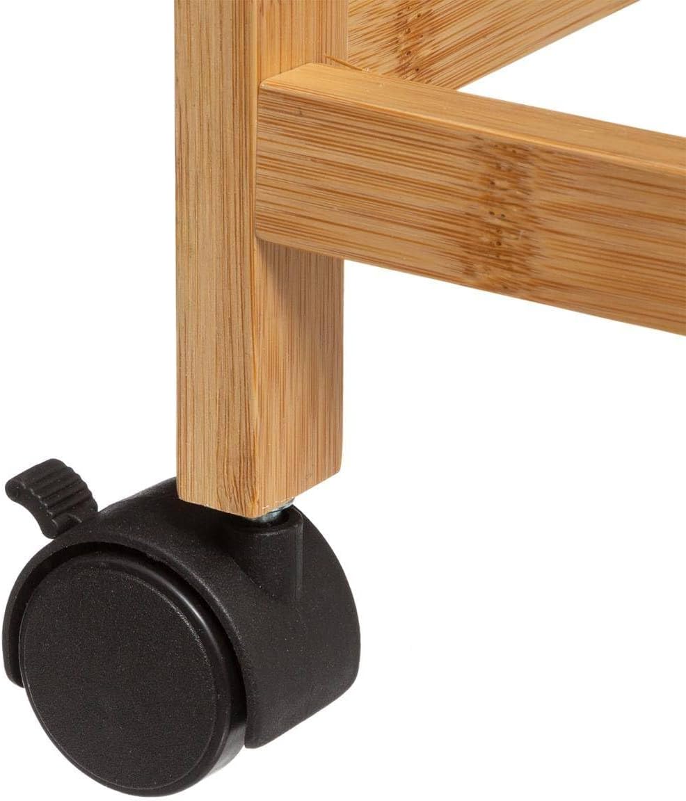 Carucior 5Five Blackwood cu 3 niveluri, bambus si MDF, 41x22x83 cm, natur si negru