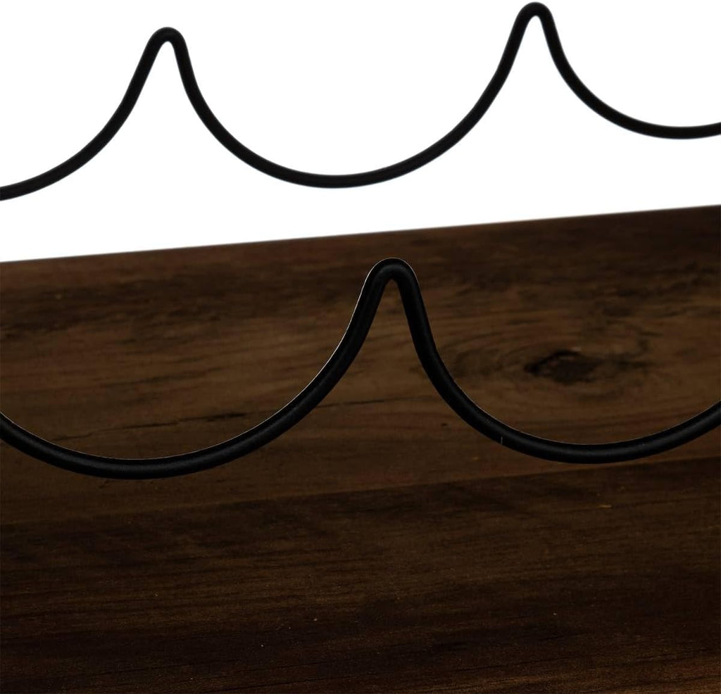 Suport sticle vin 5Five Mix n'Modul stil industrial, PAL, 31x31x31 cm, maro