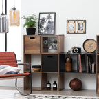 Suport sticle vin 5Five Mix n'Modul stil industrial, PAL, 31x31x31 cm, maro