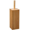 Perie toaleta 5Five Terre Inconnue cu suport cilindric, bambus si polipropilena, 10x10x38 cm, natur