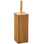 Perie toaleta 5Five Terre Inconnue cu suport cilindric, bambus si polipropilena, 10x10x38 cm, natur
