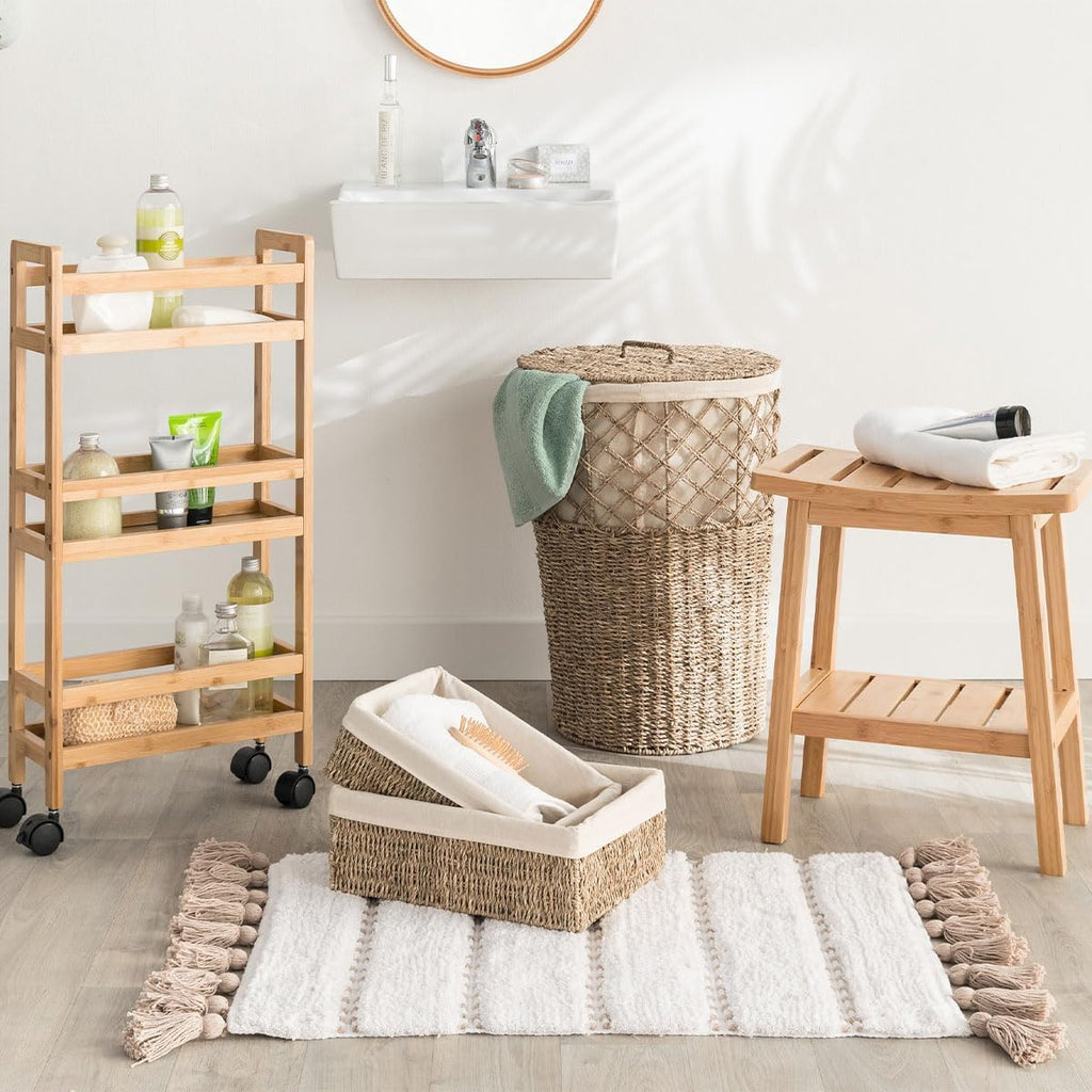 Taburet depozitare 5Five Bambou Natural, bambus, 40x25x46 cm, natur