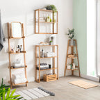 Cos depozitare 5Five din bambus masiv, 15x31x15 cm, natur