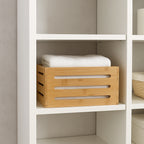 Cos depozitare 5Five din bambus masiv, 31x15x31 cm, natur