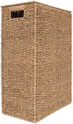 Cos rufe 5Five din trestie impletita, cadru metalic, 40 litri, 37x22x55 cm, maro