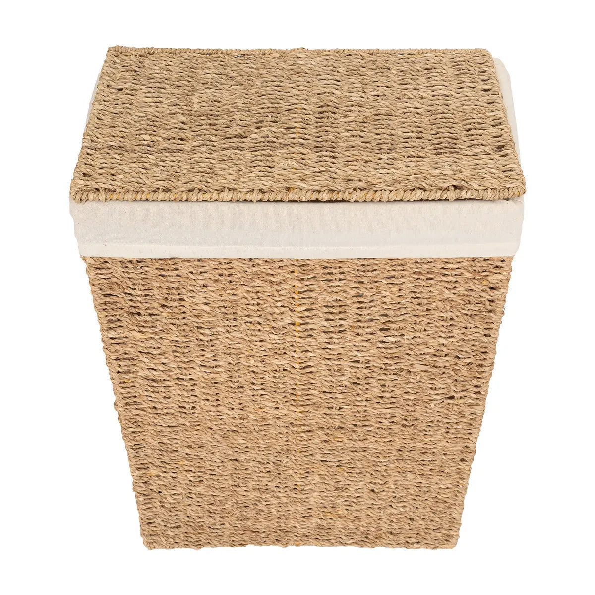 Cos rufe 5Five din trestie impletita, cadru metalic, 40 litri, 37x22x55 cm, maro