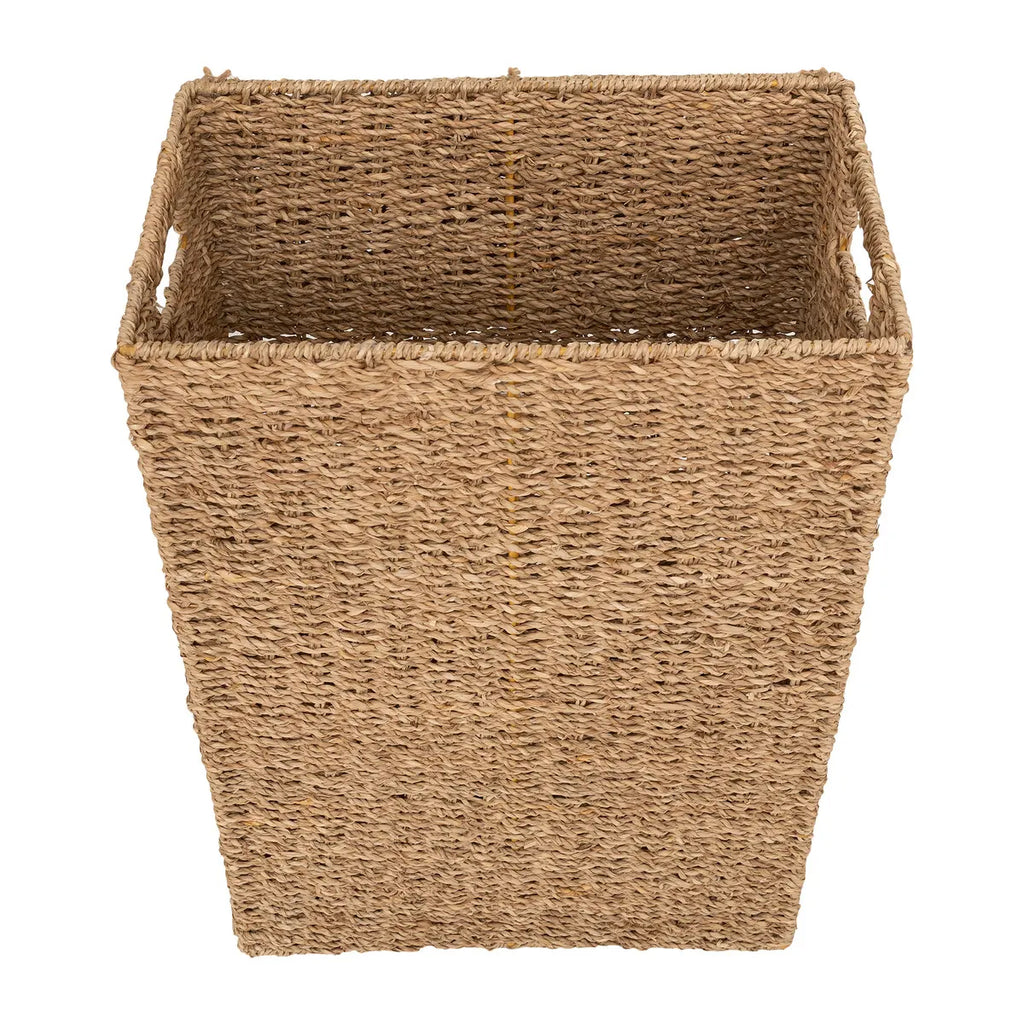 Cos rufe 5Five din trestie impletita, cadru metalic, 40 litri, 37x22x55 cm, maro