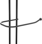 Suport hartie igienica 5Five Mayaj cu spatiu depozitare, otel, 17x16x73 cm, negru