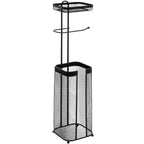 Suport hartie igienica 5Five Mayaj cu spatiu depozitare, otel, 17x16x73 cm, negru