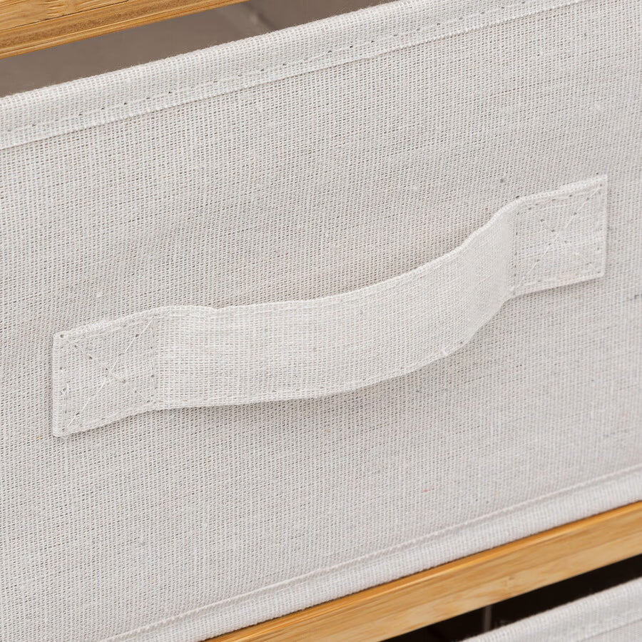 Etajera dubla 5Five Tidy Box, 6 compartimente, 66x33x78 cm, natur