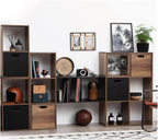 Biblioteca Mix n Modul Ceda cu 9 compartimente, PAL, 101x32x101 cm, maro