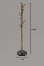 Cuier Atmosphera Wild cu 7 agatatori, lemn si MDF, 39x39x178 cm, maro