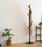 Cuier Atmosphera Wild cu 7 agatatori, lemn si MDF, 39x39x178 cm, maro