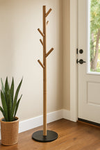 Cuier Atmosphera Wild cu 7 agatatori, lemn si MDF, 39x39x178 cm, maro