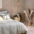 Noptiera Atmosphera Colva cu 2 usi, MDF si picioare metalice, 40x40x53 cm, bej