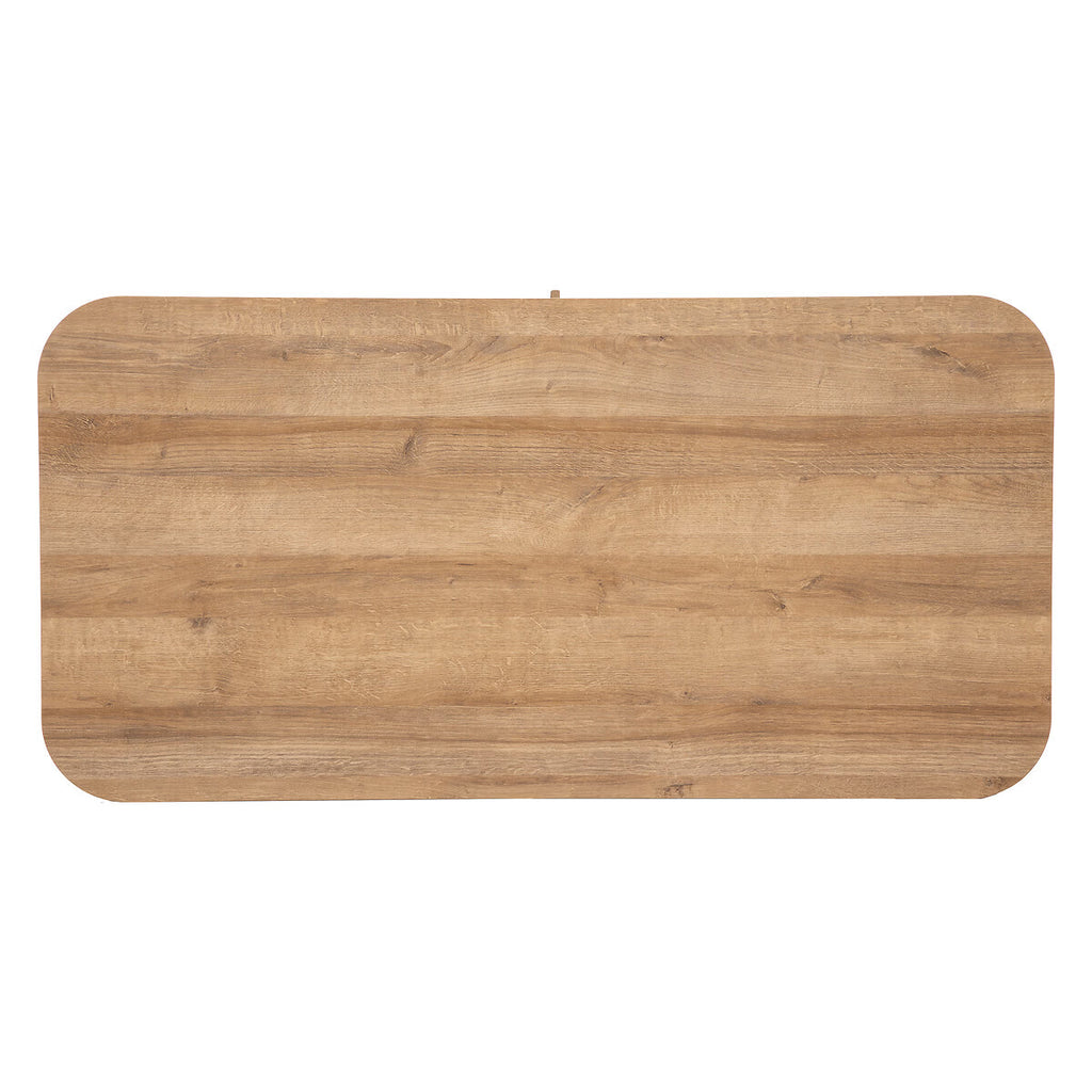 Masuta de cafea Atmosphera Colva cu 2 usi glisante, MDF si otel, 120x60x41 cm, bej