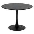 Masa rotunda Atmosphera Elias, 102x76 cm, MDF si metal, negru