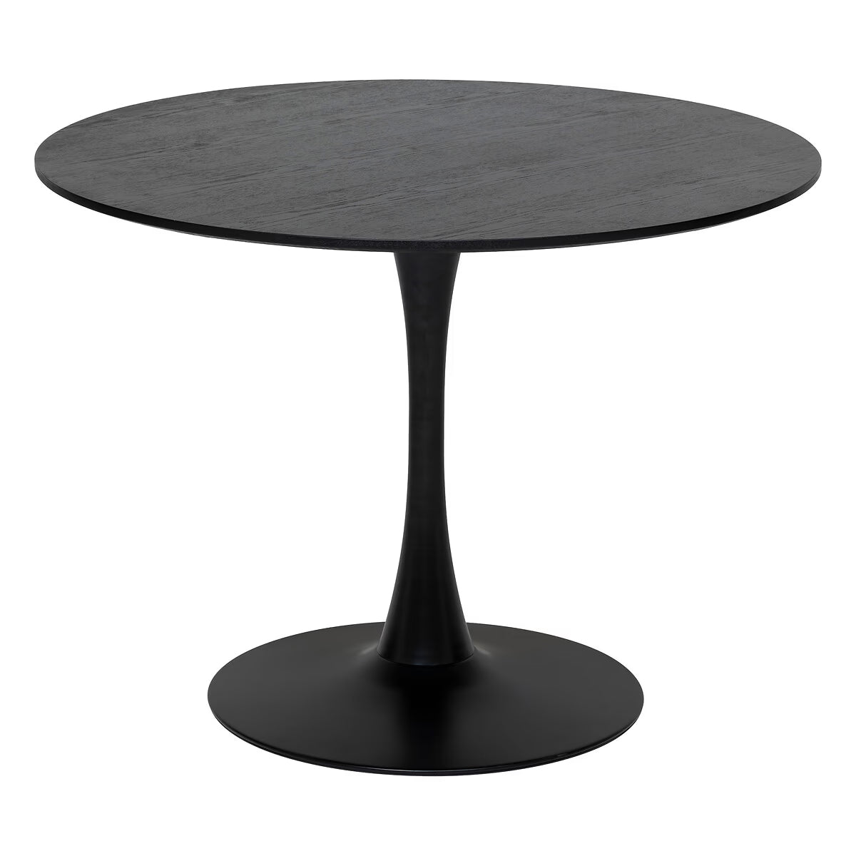 Masa rotunda Atmosphera Elias, 102x76 cm, MDF si metal, negru