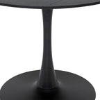 Masa rotunda Atmosphera Elias, 102x76 cm, MDF si metal, negru