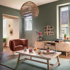 Masuta de cafea Atmosphera Aeris, lemn acacia si blat MDF chevron, 130x70x40 cm, natur