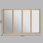 Oglinda Atmosphera Nae cu rama din lemn paulownia, 116x76 cm, montaj vertical/orizontal, natur