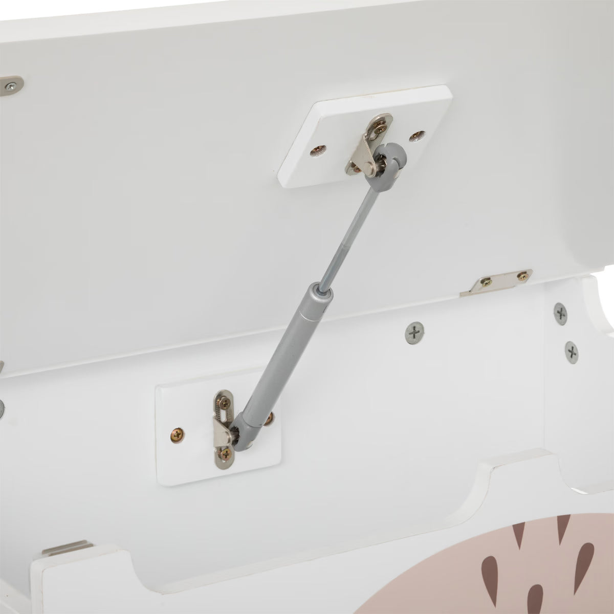 Lada depozitare Atmosphera for kids Renard, 53x33x55 cm, MDF cu picioare lemn, alb