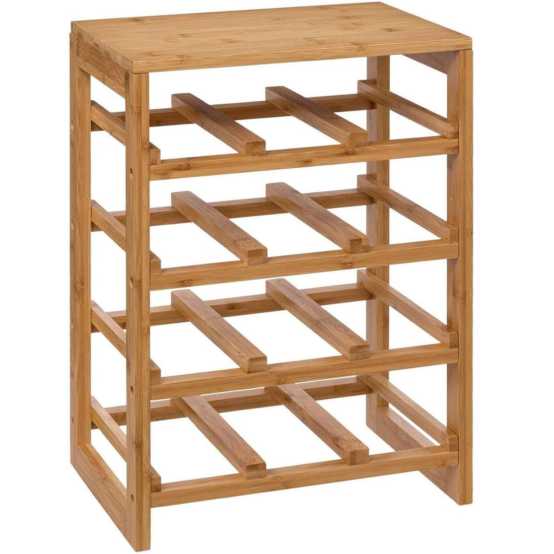 Raft sticle de vin Linha din bambus pentru 12 sticle, 35x24x47 cm, natur
