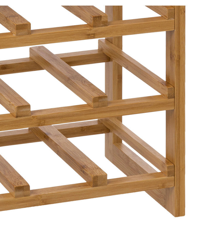 Raft sticle de vin Linha din bambus pentru 12 sticle, 35x24x47 cm, natur