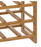 Raft sticle de vin Linha din bambus pentru 12 sticle, 35x24x47 cm, natur