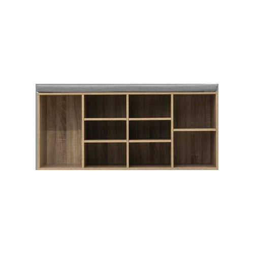 Banca depozitare pantofi 5Five, pentru 8 perechi, sezut tapitat, rafturi detasabile, 105x34x49 cm, bej