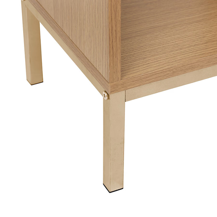 Biblioteca 5Five Tasso cu 5 rafturi, PAL, 63x30x159 cm, bej