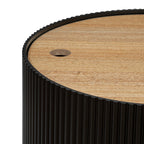 Masuta cafea Atmosphera Enola cu spatiu depozitare, MDF, 39x35 cm, negru