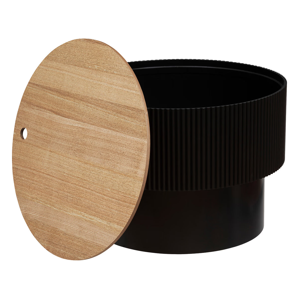 Masuta cafea Atmosphera Enola cu spatiu depozitare, MDF, 55x38 cm, negru