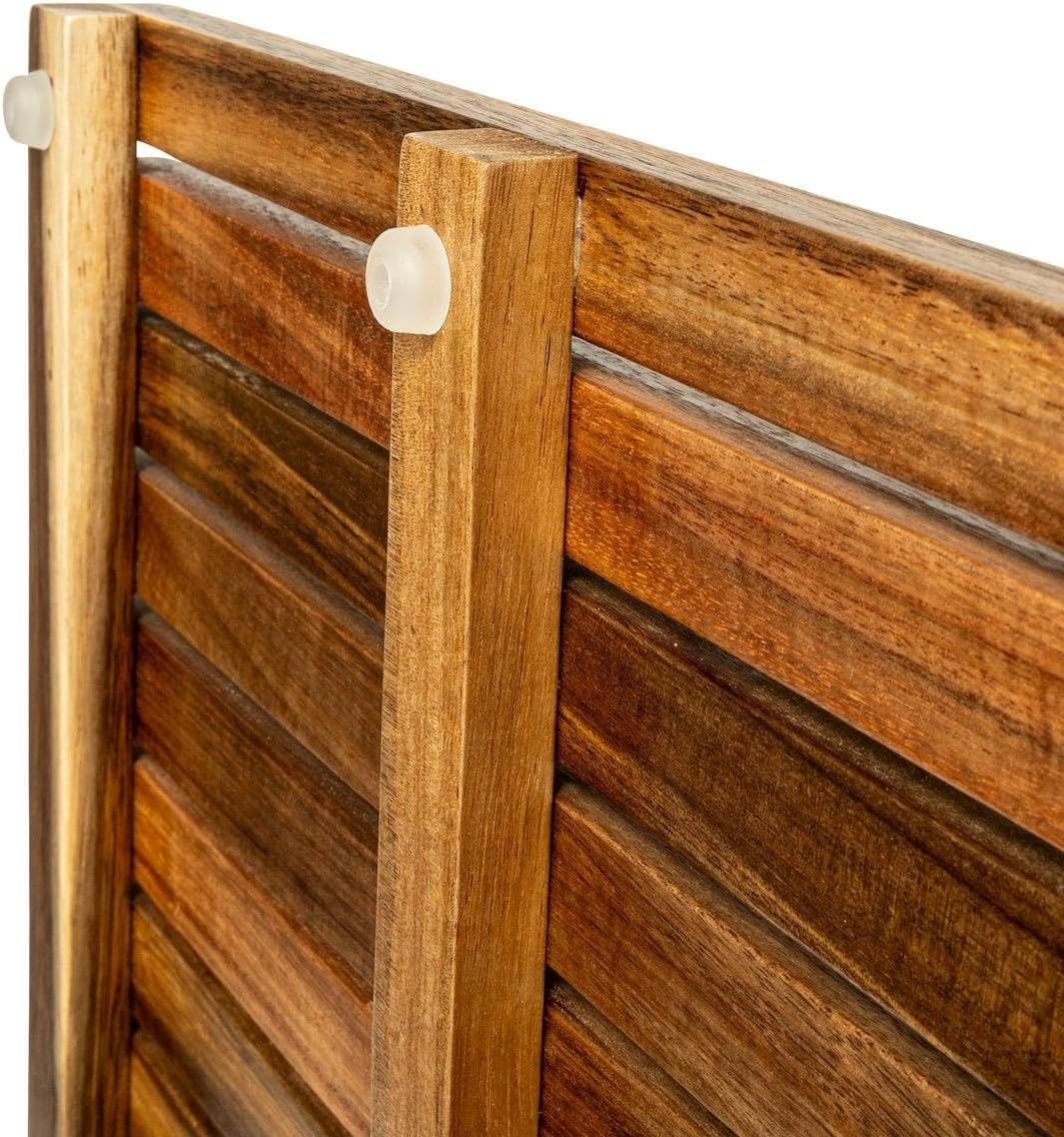 Gratar dus 5Five Acacia din lemn de salcam, antiderapant, 53x36x3 cm, natur