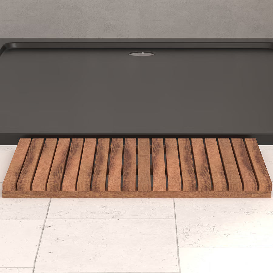 Gratar dus 5Five Acacia din lemn de salcam, antiderapant, 53x36x3 cm, natur